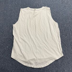 Lululemon White Muscle Tank Top Size 10